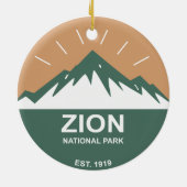 Nationaal Park Zion Keramisch Ornament (Achterkant)