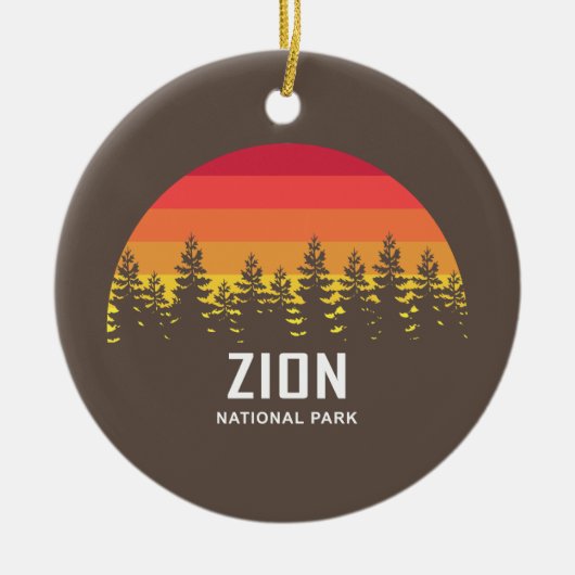 Nationaal Park Zion Keramisch Ornament (Voorkant)