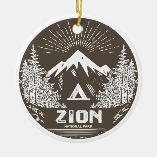 Nationaal Park Zion Keramisch Ornament (Voorkant)