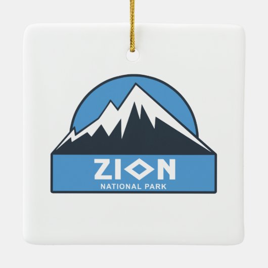 Nationaal Park Zion Keramisch Ornament (Achterkant)
