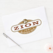 Nationaal Park Zion Ovale Sticker (Envelop)