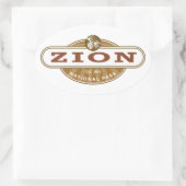 Nationaal Park Zion Ovale Sticker (Tas)