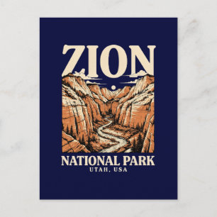 Nationaal park Zion Rode Kliffen Feestdagenkaart
