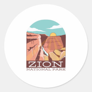 Nationaal Park Zion Ronde Sticker