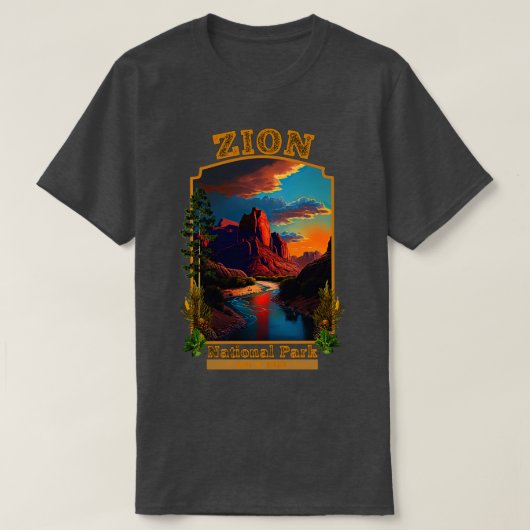 Nationaal Park Zion T-shirt (Design voorkant)