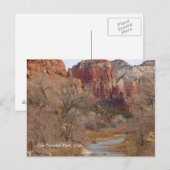 Nationaal Park Zion, Utah Briefkaart (Voorkant / Achterkant)
