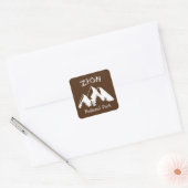 Nationaal Park Zion Vierkante Sticker (Envelop)