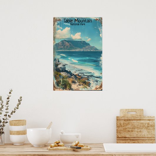 Nationaal park Zuid-Afrika Tafelberg Poster (Keuken)