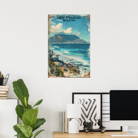 Nationaal park Zuid-Afrika Tafelberg Poster (Thuiskantoor)