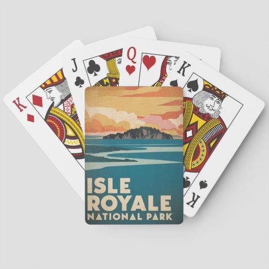 Nationaal Poster Isle Royale Retro Pokerkaarten (Achterkant)