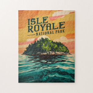 Nationaal Poster Retro Isle Royale Legpuzzel