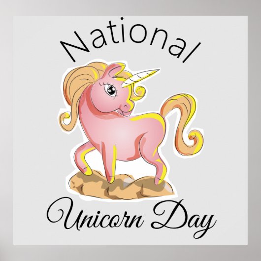 Nationaal Poster van de Unicorn Day (Voorkant)