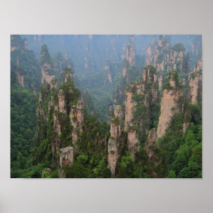 Nationaal Poster van het natuurpark Zhangjiajie Av