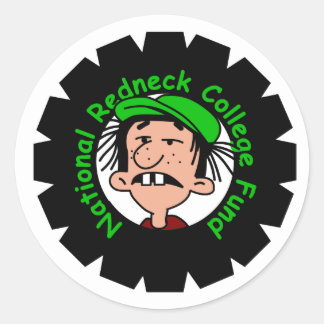 Nationaal Redneck Fonds Ronde Sticker