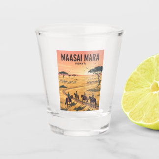 Nationaal Reservaat Maasai Mara Kenia Shot Glas
