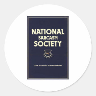 Nationaal-Sarcasme-Genootschap Ronde Sticker