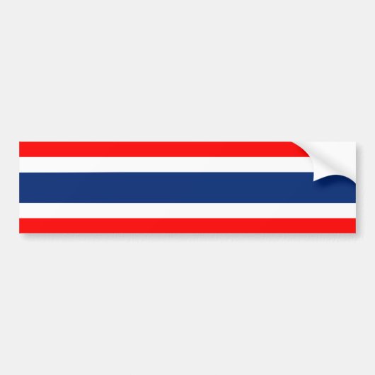 Nationaal symbool van de vlag van Thailand Bumpersticker (Voorkant)