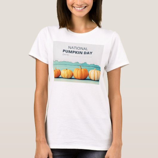 Nationaal T-shirt met pompoen (Voorkant)
