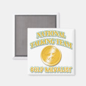 Nationaal Talking Team Gouden Medalist Magneet (Voorkant / Achterkant)