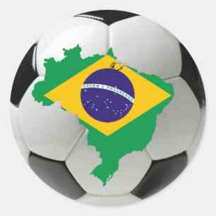 Nationaal team van Brazilië Ronde Sticker