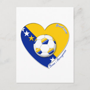 Nationaal team van de Bosnische Voetbal. Fútbol "B Briefkaart