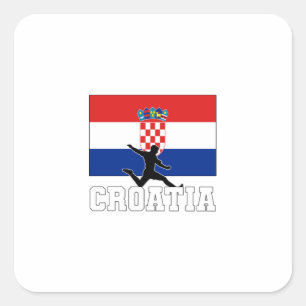 Nationaal team van het Kroatische Football Soccer Vierkante Sticker