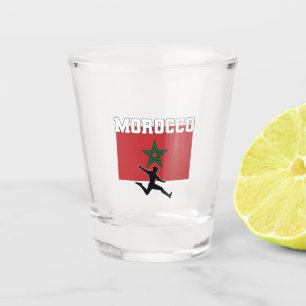 Nationaal team van Morrocco Football Soccer Shot Glas
