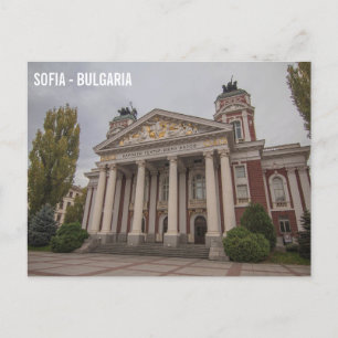 Nationaal theater "Ivan Vazov" in Sofia, Bulgarije Briefkaart