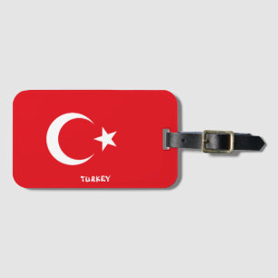 Nationaal vlagpatriotticum van Turkije Bagagelabel