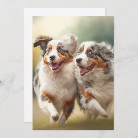 National Australian Shepherd Day, Aussie Dog Feestdagenkaart (Voorkant / Achterkant)