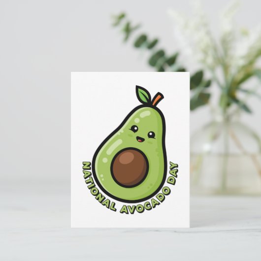 National Avocado Day Briefkaart (Staand voorkant)