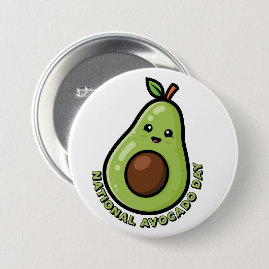 National Avocado Day Ronde Button 7,6 Cm (Voorkant /achterkant)