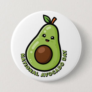 National Avocado Day Ronde Button 7,6 Cm