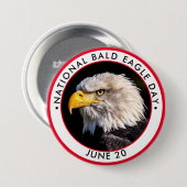 National Bald Eagle Day Ronde Button 7,6 Cm (Voorkant /achterkant)