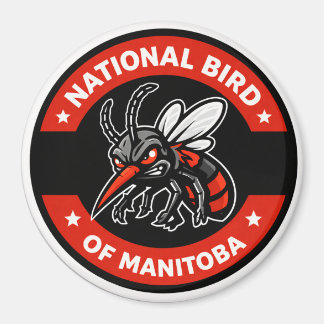 National Bird of Manitoba Funny Mosquito 3" magnet Magneet