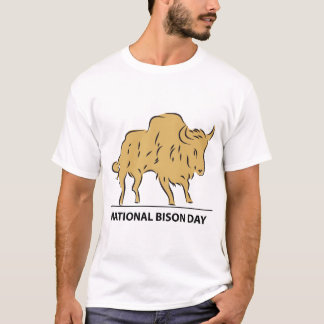 National Bison Day Sign T-shirt
