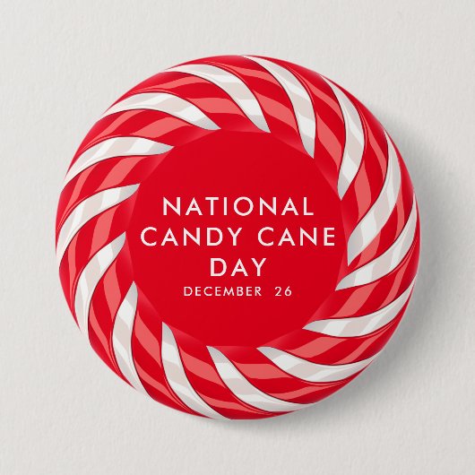 National Candy Cane Day Ronde Button 7,6 Cm (Voorkant)