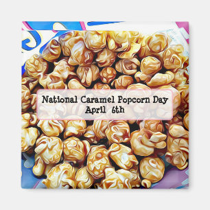 National Caramel Popcorn Dag 6 april Magnet Magneet