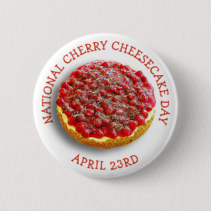 National Cherry Cheesecake Day 23e Button