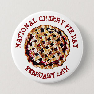 National Cherry Pie Day 20th Button