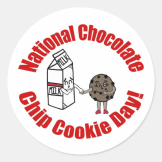 National Chocolate Chip Cookie Day Ronde Sticker