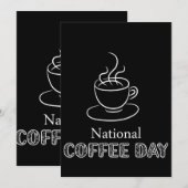 National Coffee Day Sign Kaart (Voorkant / Achterkant)