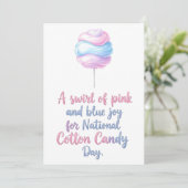 National Cotton Candy Day Bedankkaart (Staand voorkant)