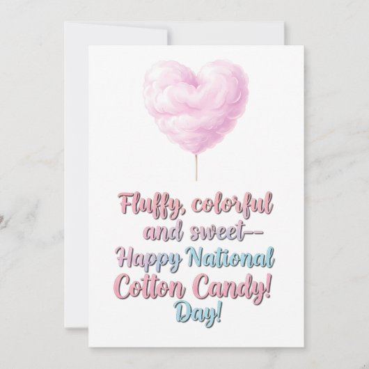 National Cotton Candy Day Bedankkaart (Voorkant)