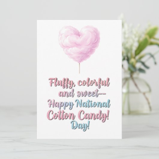 National Cotton Candy Day Bedankkaart (Staand voorkant)