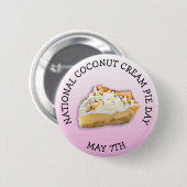 National Cream Pie Day May 7e Vakantiay Button (Voorkant /achterkant)