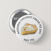 National Cream Pie Day May 7e Vakantiay Button (Voorkant /achterkant)