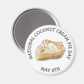 National Cream Pie Day May 8th Holiday Magnet Magneet (Voorkant / Achterkant)
