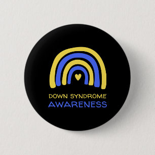 National Down Syndrome Awareness Maand T21 Blauw A Ronde Button 5,7 Cm