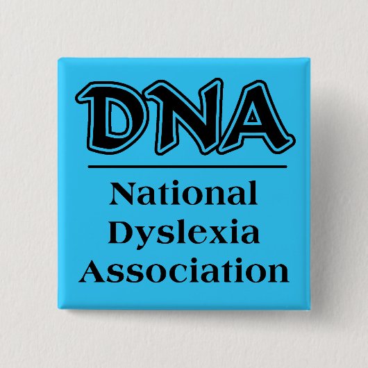 National Dyslexic Association Funny Button Humor (Voorkant)